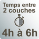 Le temps d’attente entre 2 couches est de 4h à 6h selon les conditions